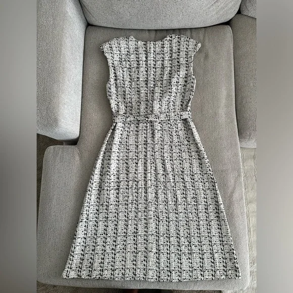 St. John Tweed Plaid A-Line Dress - Picture 8 of 11